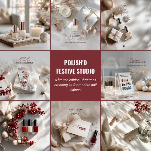 Canva Christmas Templates for nail salons